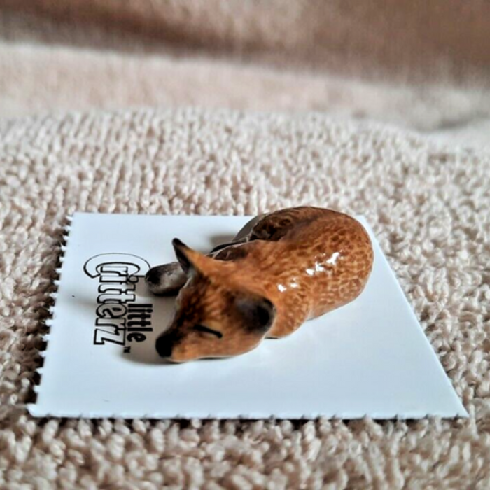 Fox - Fox Pup "Sly" - miniature porcelain figurine