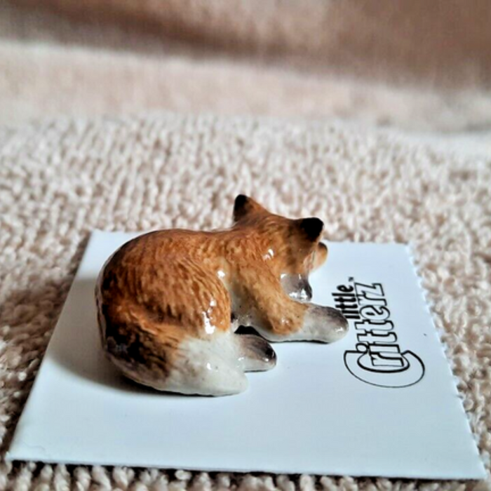 Fox - Fox Pup "Sly" - miniature porcelain figurine