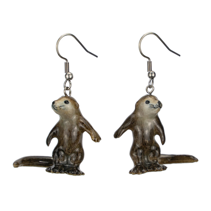 River Otter Porcelain Earrings