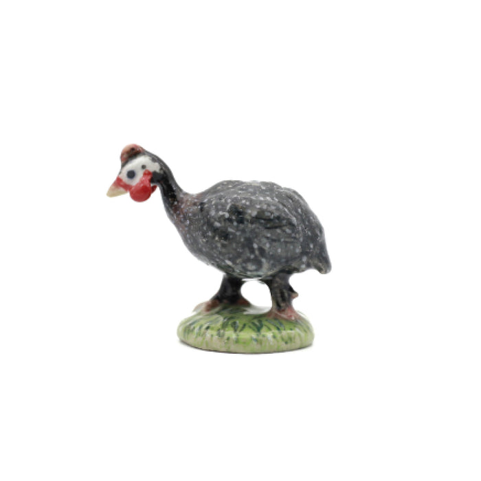 Guinea Fowl Helmeted - miniature porcelain figurine
