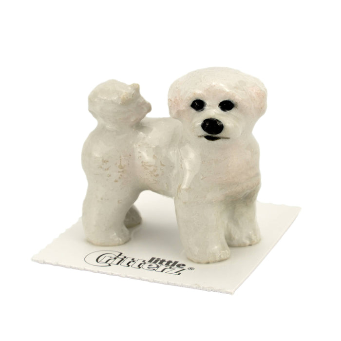 Bichon Frise "Curly" - miniature porcelain figurine