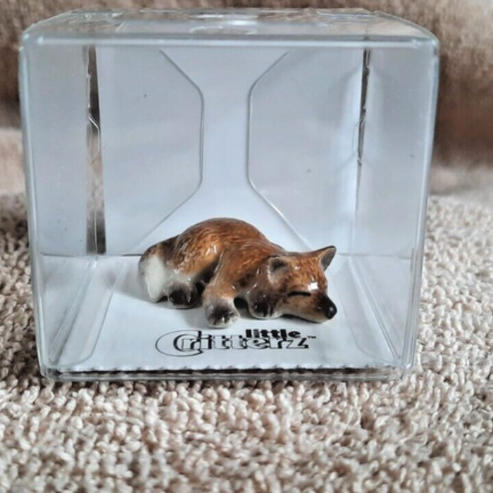 Fox - Fox Pup "Sly" - miniature porcelain figurine