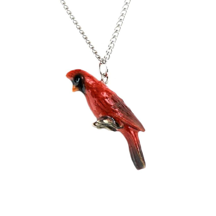 Cardinal Pendant Porcelain Jewelry