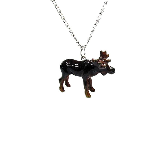 Moose Pendant Porcelain Jewelry
