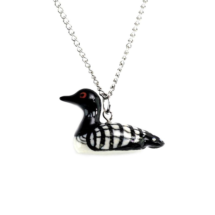 Loon Pendant Porcelain Jewelry