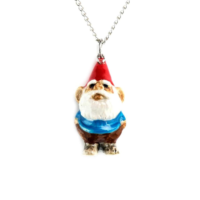 Gnome Pendant Porcelain Jewelry