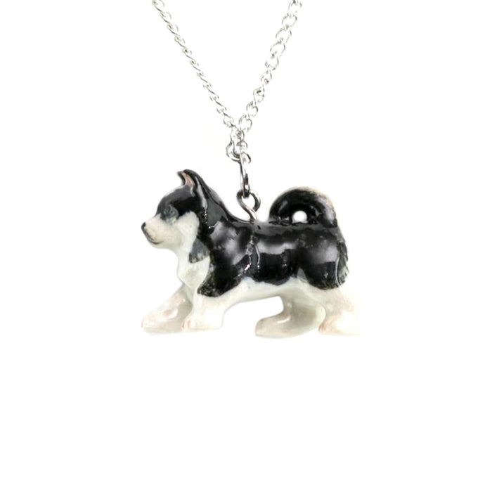 Husky Pendant Porcelain Jewelry