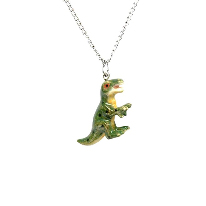 Dinosaur - T-Rex Pendant Porcelain Jewelry