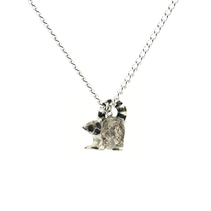 Lemur Pendant Porcelain Jewelry