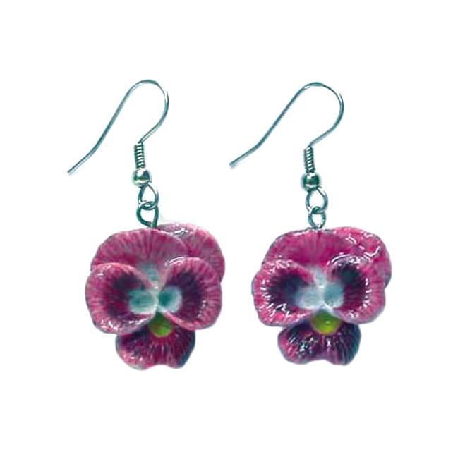 Pansy Porcelain Earrings