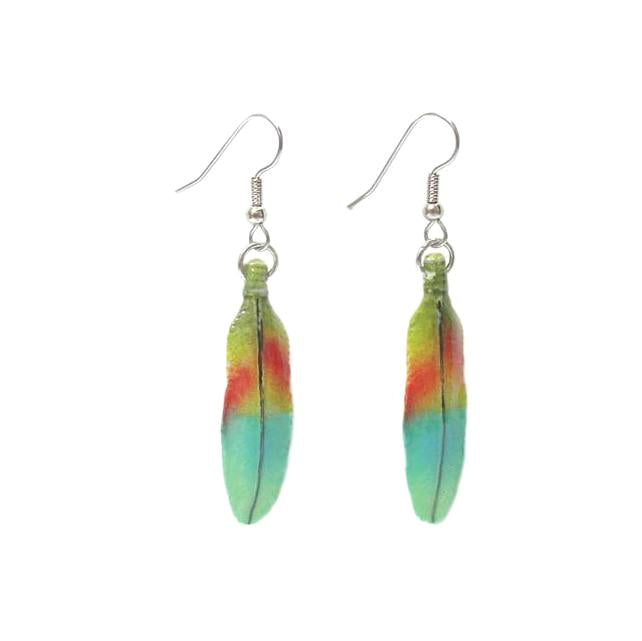 Parrot Feather Porcelain Earrings