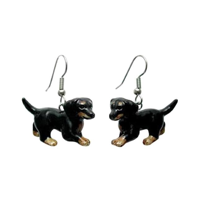 Dog - Dachshund Porcelain Earrings