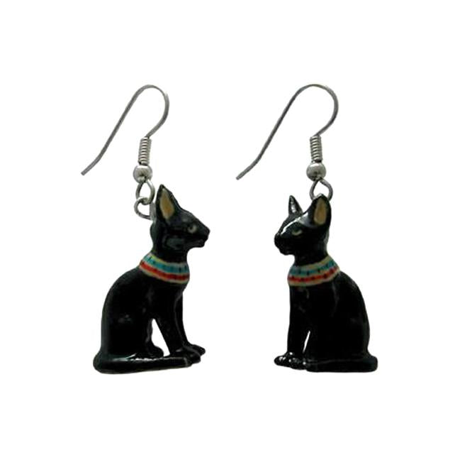 Egyptian Cat Porcelain Earrings