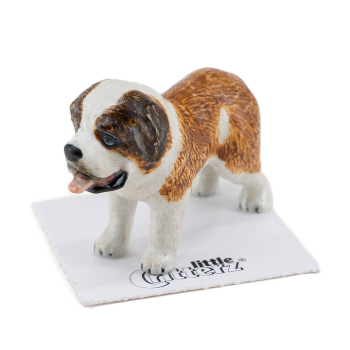 Saint Bernard "Barry" - miniature porcelain figurine