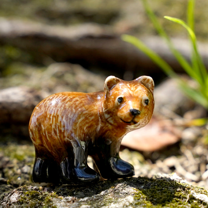 Bear - Grizzly Bear Cub "Yukon" - miniature porcelain figurine