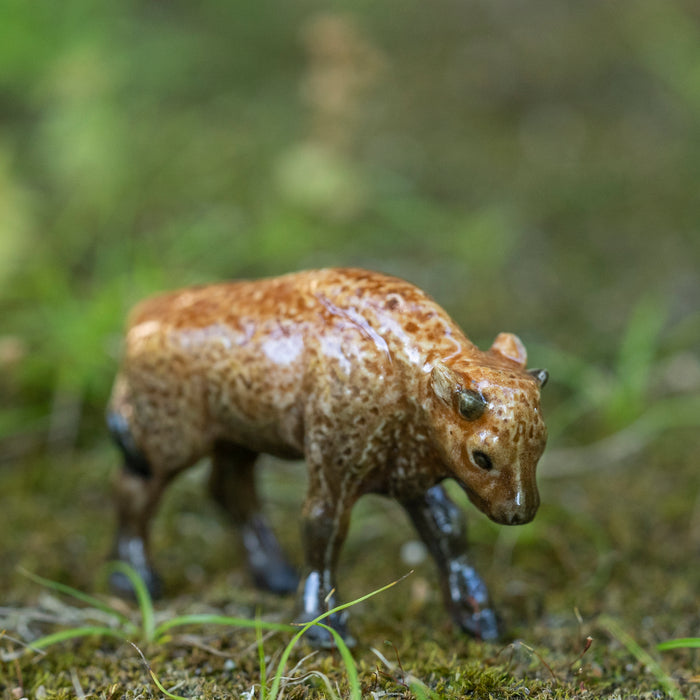 Bison - Porcelain Bison  "Teton" - miniature porcelain figurine
