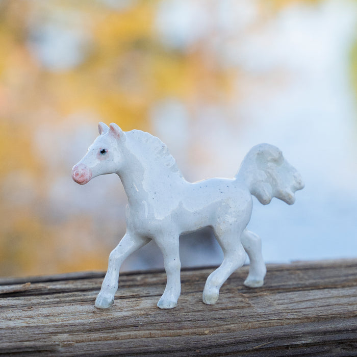 Horse - American Saddlebred "Crystal" - miniature porcelain figurine
