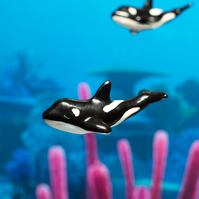 Orca  "Seawolf" - miniature porcelain figurine