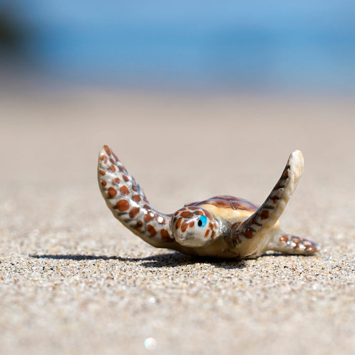 Sea Turtle "Captain Deep" - miniature porcelain figurine