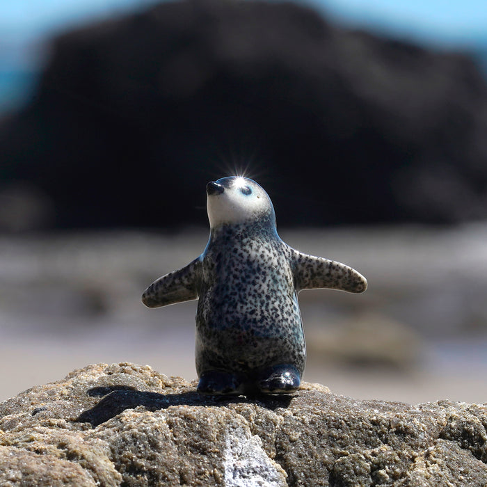 Penguin Chick "Tux" - miniature porcelain figurine