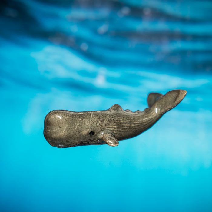 Whale - Sperm Whale "Moby" - miniature porcelain figurine