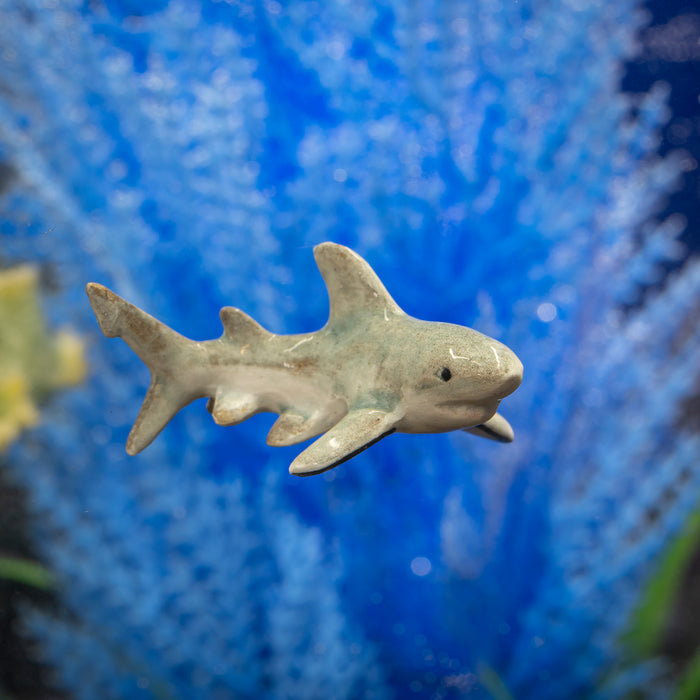 Shark - Great White Shark "Ambush" - miniature porcelain figurine