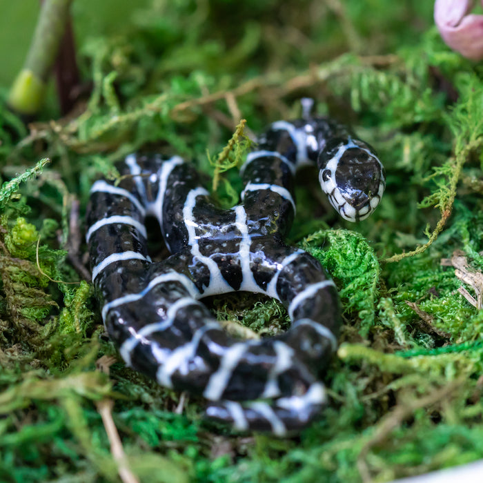 Snake "King" - miniature porcelain figurine