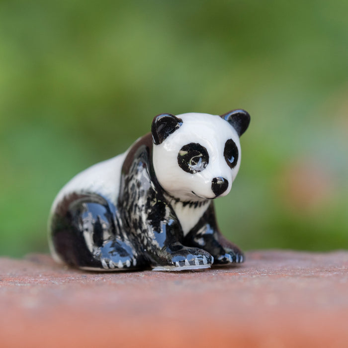 Panda Cub "Hua Mei" - miniature porcelain figurine