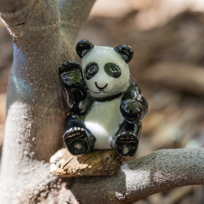 Panda Bear "Ziao Liwu" - miniature porcelain figurine