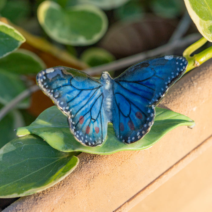 Butterfly - Blue Morpho Butterfly "Venus" - miniature porcelain figurine