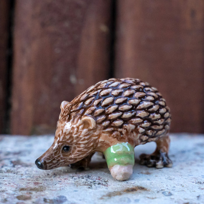 Hedgehog - Rescue Hedgehog   "Urchin" - miniature porcelain figurine