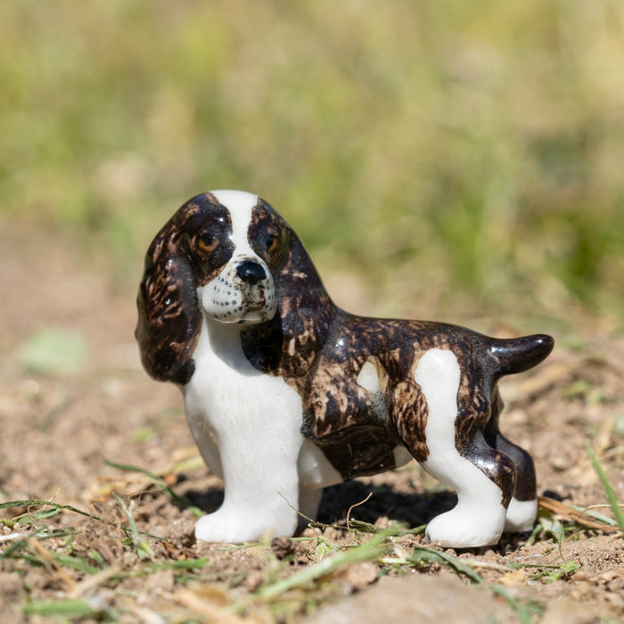 English Springer Spaniel  "Millie"- miniature porcelain figurine