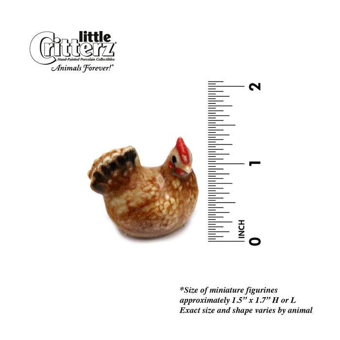 Hen - Bantam Hen "Buff" - miniature porcelain figurine
