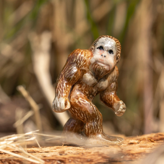 Cryptozoology - Sasquatch  "Bigfoot" - miniature porcelain figurine