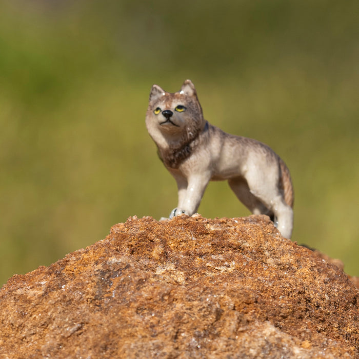 Wolf "Timber" - miniature porcelain figurine