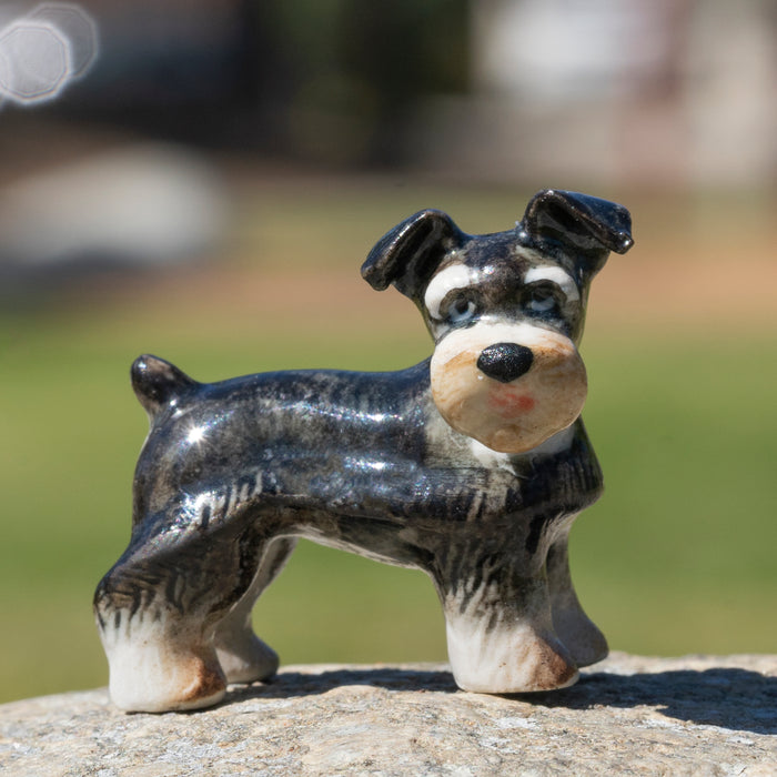 Schnauzer "Pepper" - miniature porcelain figurine