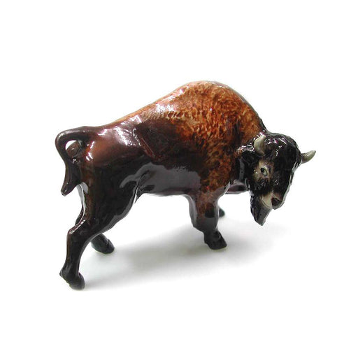 Bison - Bison Standing - Porcelain Animal FIgurines - Northern Rose, Little Critterz
