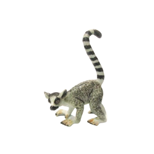 Ring-tailed Lemur - miniature porcelain figurine