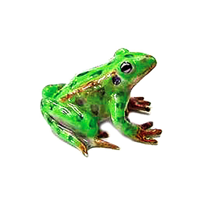 Leopard Frog - miniature porcelain figurine