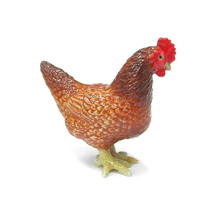 Rhode Island Red Hen - Porcelain Animal FIgurines - Northern Rose, Little Critterz