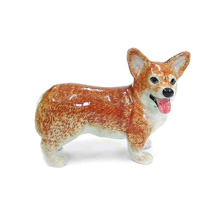 Tan Pembroke Corgi - Porcelain Animal FIgurines - Northern Rose, Little Critterz