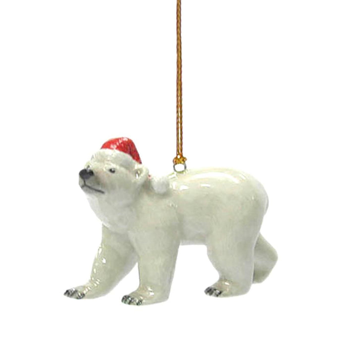 Polar Bear Ornament - Porcelain Animal FIgurines - Northern Rose, Little Critterz