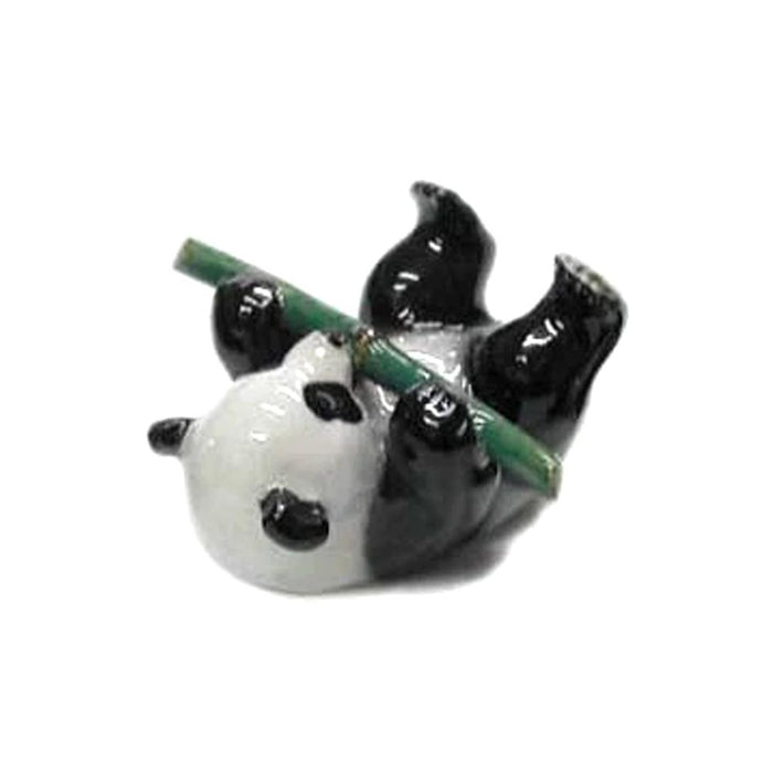 Panda Cub with Feet Up - miniature porcelain figurine