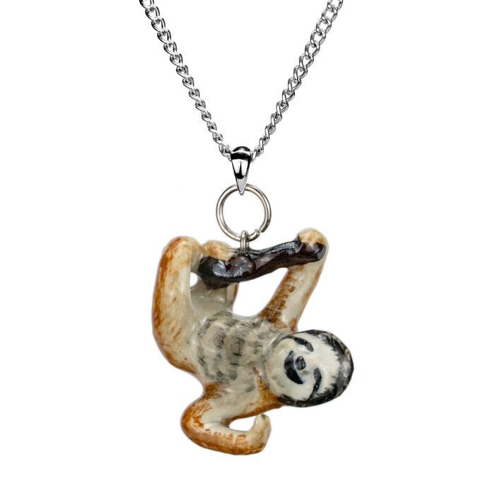Sloth Pendant Porcelain Jewelry