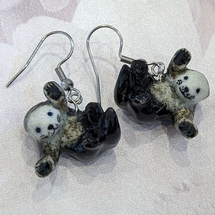 Sea Otter Porcelain Earrings