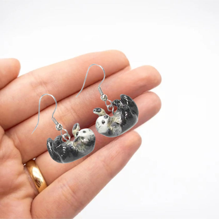 Sea Otter Porcelain Earrings