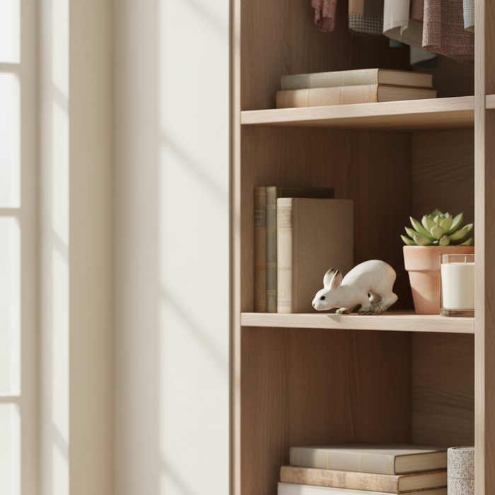 Hare - Snowshoe Hare  "Thumper" - miniature porcelain figurine