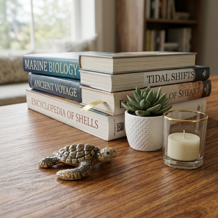 Turtle - Sea Turtle "Dream" - miniature porcelain figurine