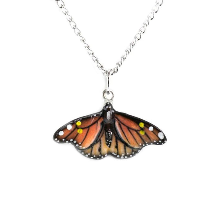 Butterfly - Monarch Butterfly Pendant Porcelain Jewelry