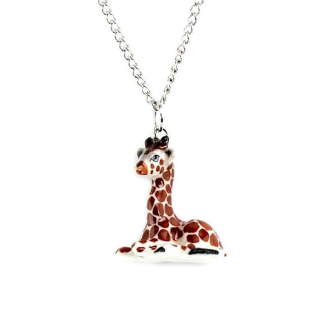Giraffe Pendant Porcelain Jewelry
